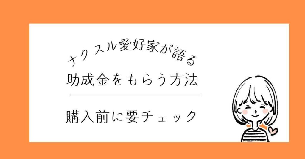 ナクスル愛好家が語る助成金をもらう方法